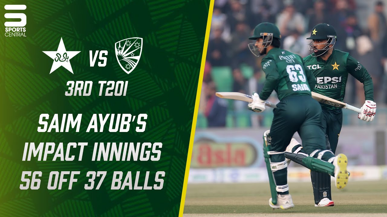Pakistan Rbe Half-Century! Saim Ayub 56 Runs | Pakistan vs Australia | Match 03 ...
