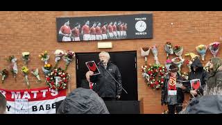 Flowers of Manchester by Pete Martin 06/02/24 Old Trafford Munich Memorial