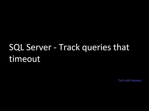ვიდეო: რა არის SQL დროის ამოწურვა?