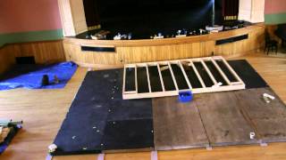 Noises Off Set Build Day 1 in 2.5 Minutes