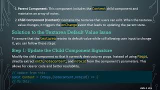 Resolving the Issue of Textarea Default Value Not Showing with onChange Attribute in React