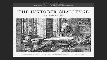 Testing the Inktober Challenge (2024) Procreate Brushes, Paper Textures & Color Palette by Digi Life