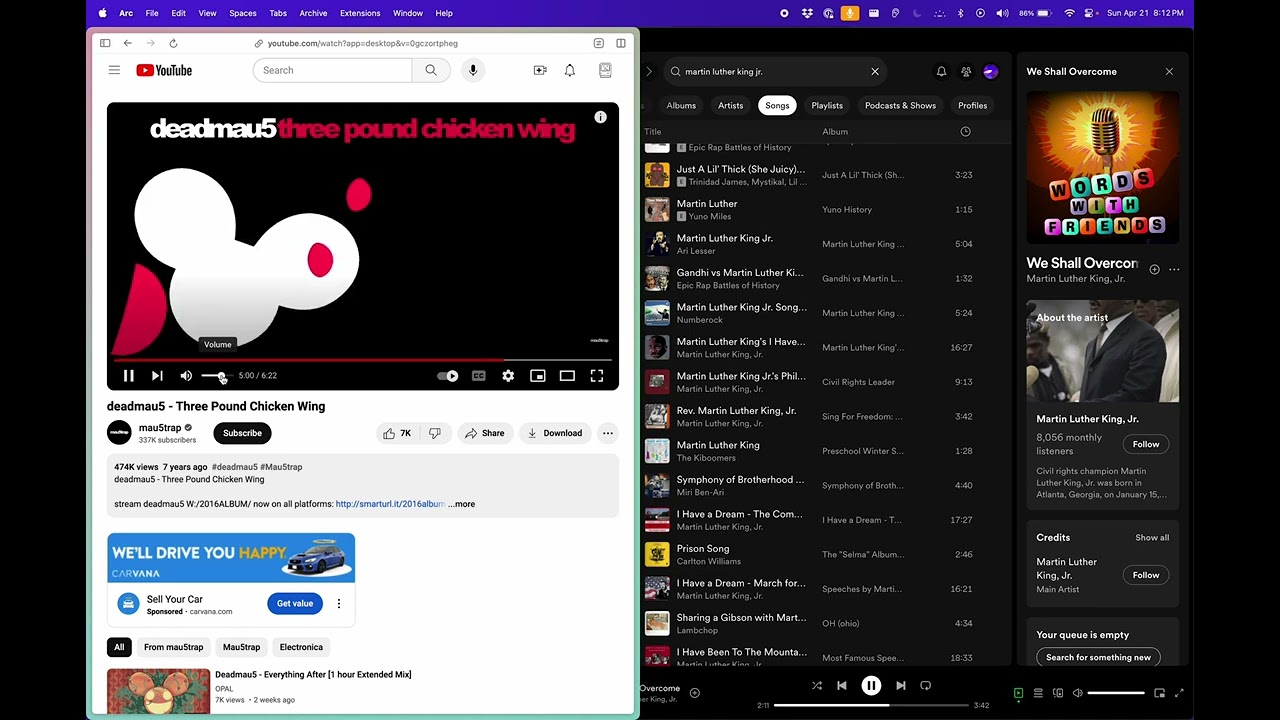 MLK (Martin Luther King Jr.) vs. deadmau5 (Sample Offline mashup)