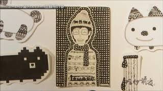 佐藤明日香　ボールペン画　「CATS（小）」 佐藤明日香 ボールペン画 「CATS（小）」
