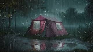 Rain On TentㅣCamping In The Rain ASMR For Sleep, Relax, Focus With Gentle Rain Sounds