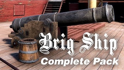 Brig Ship Complete pack: Cannons