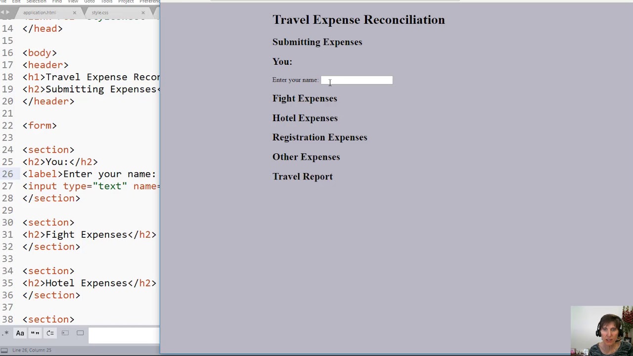 Adding Input Elements to an HTML Form - YouTube