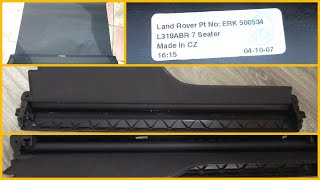 Genuine Land Rover Discovery 3/4 Parcel Shelf Load Cover Blind Black 2005-2015