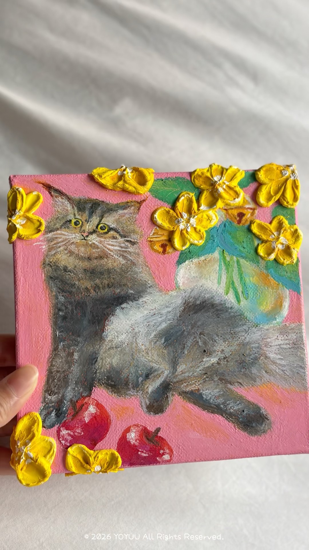 子供部屋に飾る猫ちゃんの絵🐱⁡お子様たちのモチーフも♡⁡素敵なご依頼