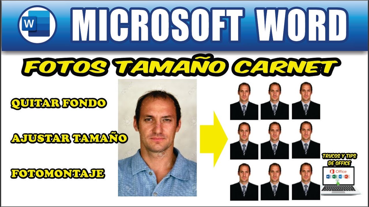 Como hacer y editar una foto tamaño carnet en word