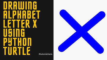 Drawing Alphabet Letter X USING Python Turtle | Tutorials Tuts