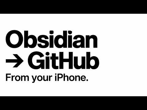 Publish an Obsidian Vault to GitHub from Your iPhone | GitSync.md