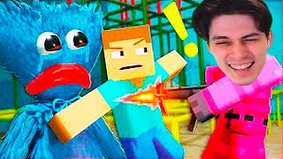 ХАГГИ ВАГГИ - ЗНАКОМСТВО С МАЙНКРАФТОМ! | Poppy Playtime/Minecraft - Анимации на русском - Реакция