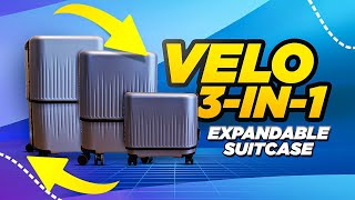VELO 3-in-1 Expandable Hardside Travel Luggage ( Carry-On to Large Suitcase)