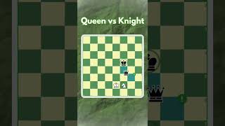 Queen vs Knight #chess #chesspuzzle #learnchess