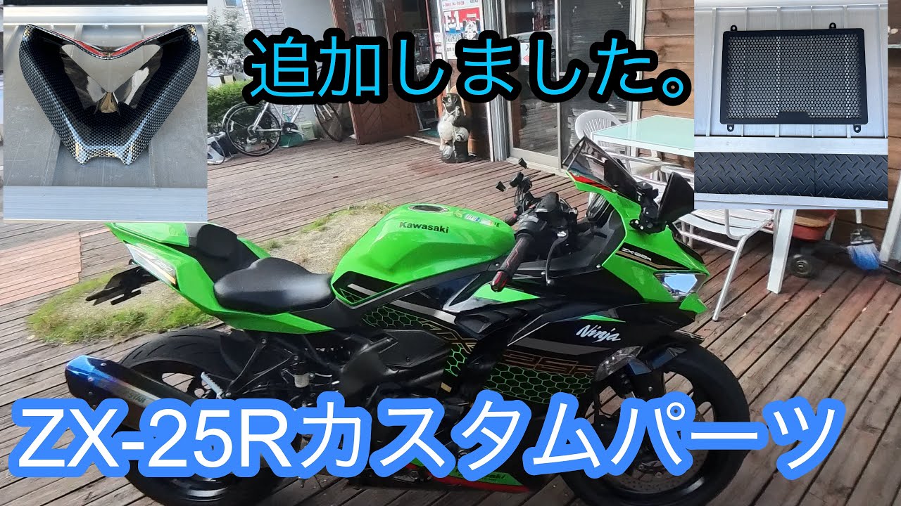 ZX25R カスタムパーツ追加しました。