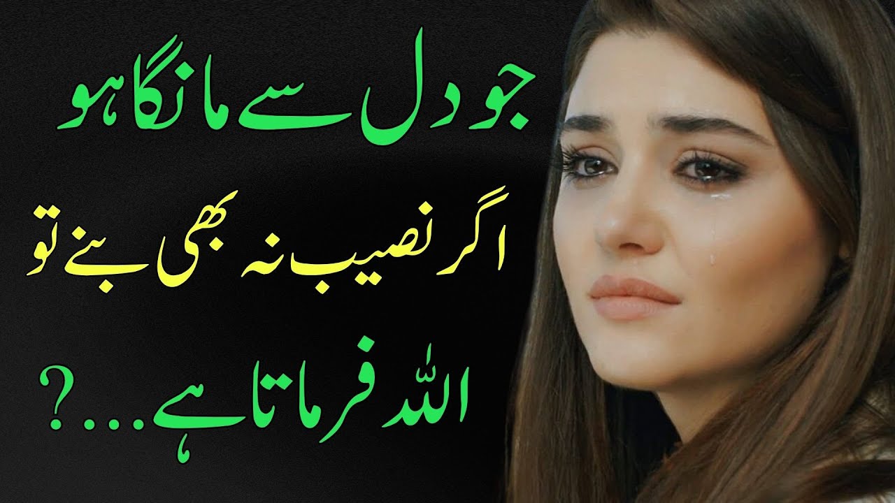 Jo Dil Se Manga Ho Agar Naseeb Na Bhi Bane To Rab Har Dua Ka Jawaab Deta Hai | Deep Islamic Quotes