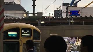 西武新2000系2509F()が回送幕で西武新宿線高田馬場駅に到着+停車中に幕回しするシーン！