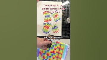 A Quick & Easy way to Colour Diecuts with Alcohol inks #shorts #alcoholink