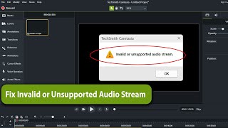 Invalid or Unsupported Audio Stream Camtasia