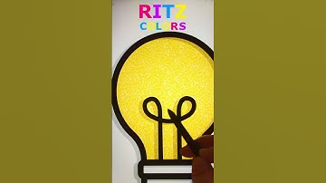 How to Color a Light Bulb 🟡🔵🟡 #lightbulb #Coloring #Art #Artwork #Satisfying #Viral #HowTo #SHORTS