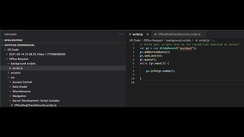 VS Code : How to use it with ServiceNow