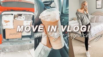 MOVE IN VLOG #2 | officially moving in, unpacking boxes, building furniture