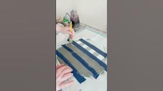 DIY Buffalo plaid paint technique