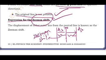 PGTRB PHYSICS_NORMAL ZEEMAN EFFECT