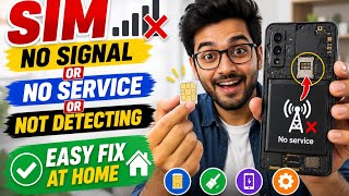 No signal no network fix without repair 📶 SIM Card Not Detected 😱 100% Working tricks|✅