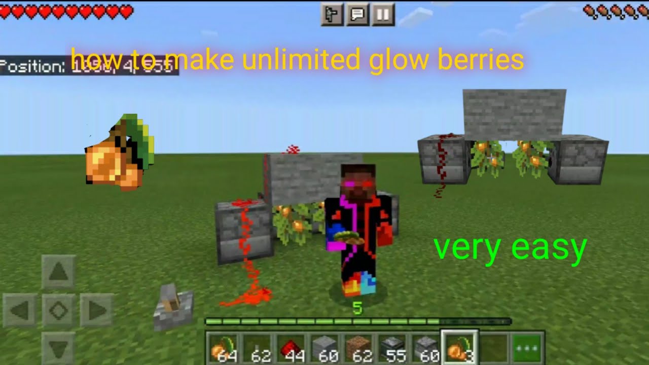 how to make unlimited glow berries Mincraft WIZARD 