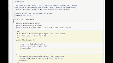 BlueJ Chapter 3 Part 5 External and Internal View of ClockDisplay