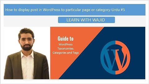 #5 How to display post in WordPress to particular page or category (Urdu/Hindi)