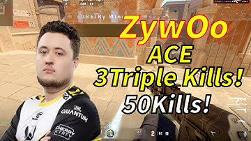 CS2 ZywOo POV Faceit Anubis (50Kills!) | #cs2 #demo