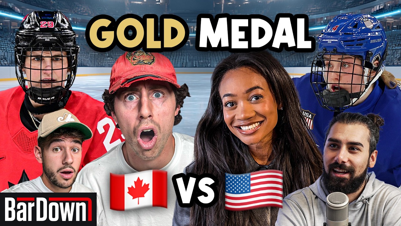 LIVE REACTING TO USA-CANADA WOMEN'S OLYMPIC GOLD MEDAL GAME | BARDOWN LIVE PODCAST