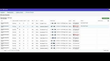 Banner Self Service 9 Registration - Browse Classes