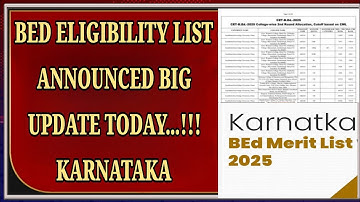 B.Ed Admission Eligibility List Announced | BED ಅರ್ಹತಾ ಪಟ್ಟಿ ಪ್ರಕಟವಾಗಿದೆ 🎓🔥|students solution