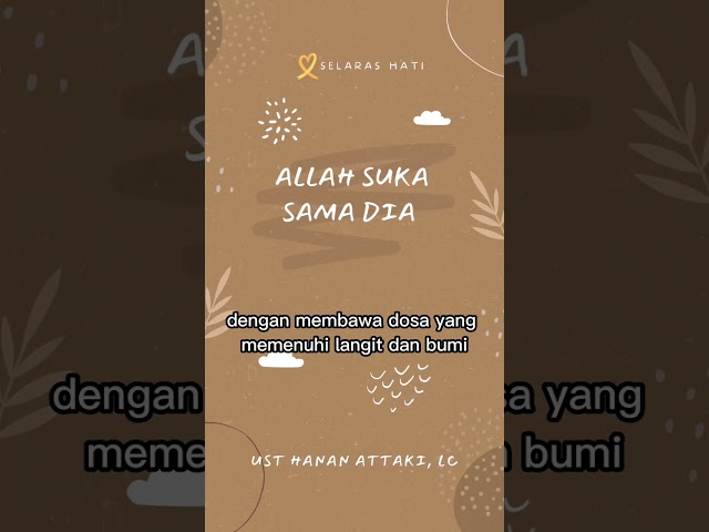 ALLAH SUKA SAMA DIA|Ust Hanan Attaki,LC #shortvideo #youtubeshorts #usthananattaki #islamicstatus class=