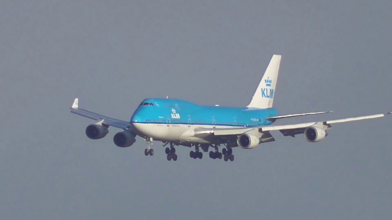 KLM flight landing YouTube