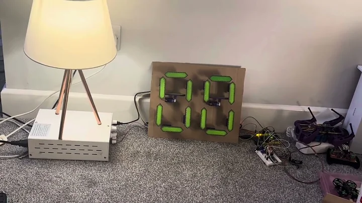 7 SEGMENT MECHANICAL SERVO MOTOR CLOCK - GREEN GHOST ELECTRONICS - LARA THE WITCH