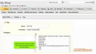 How to create tags in PrestaShop