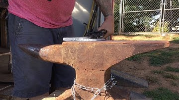 Forging a tomahawk out of an old wrench