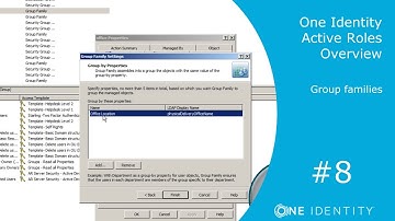 One Identity Active Roles | Overview #8 | Group families
