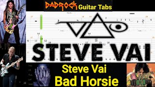 Bad Horsie - Steve Vai - Guitar + Bass TABS Lesson (Request)