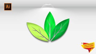 Logo Design Concept | How to Make Leaves Logo Design in Adobe Illustrator CC | Illustrator Tutorial
