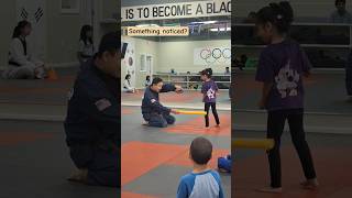 how the master teaching with almost empathy and fun loving way, the kid kicking from wrong leg