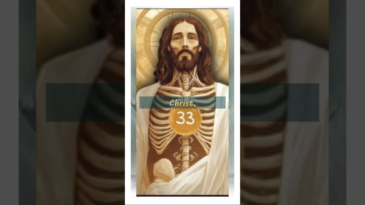 Christ lives 33 yrs & 33 vertebrae to the Skull (Golgotha) 
