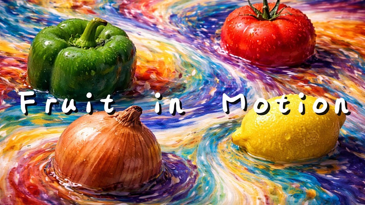 Станьте свидетелем волшебства струящейся краски на фруктах и ​​овощах — причудливое кулинарное пр...