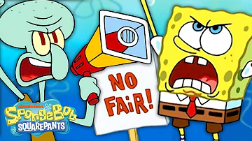 SpongeBob Quits the Krusty Krab?! 🍔 "Squid on Strike" Full Scene | SpongeBob