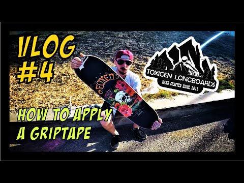 VLOG #4 - როგორ დააკრა შკურკა დაფაზე? - how to apply a griptape on a skateboard deck?